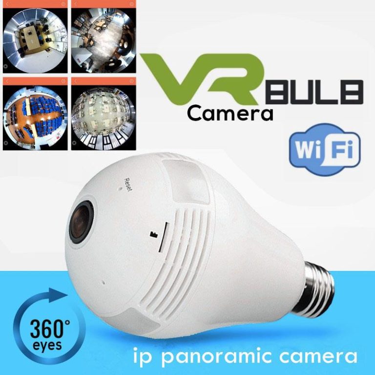 Camera Bulb VR Panoramic Bulb Camera with 360 Degree Fisheye Lens Wireless Wifi