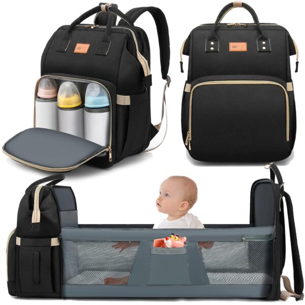 Baby Diaper bag is lighten in weight with comfortable padded and made of anti-wear material.