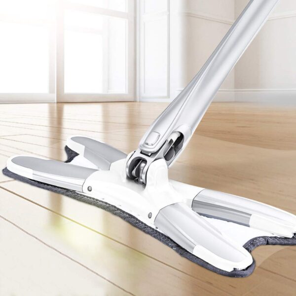 360° Rotating X-type Microfiber Floor Mop Disposable Manual Extrusion Household Cleaning Tool_