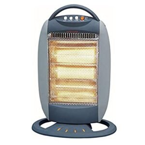 Halogen Heater with Carry Handle 1200W Grey with Oscillating Function