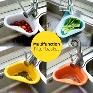Multi-Functional Swan Drain Basket Kitchen Food Drainer_000