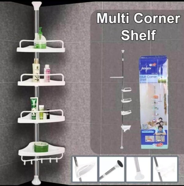 Multi Corner Shelf Adjustable 4 Tier Bathroom Corner Shelf