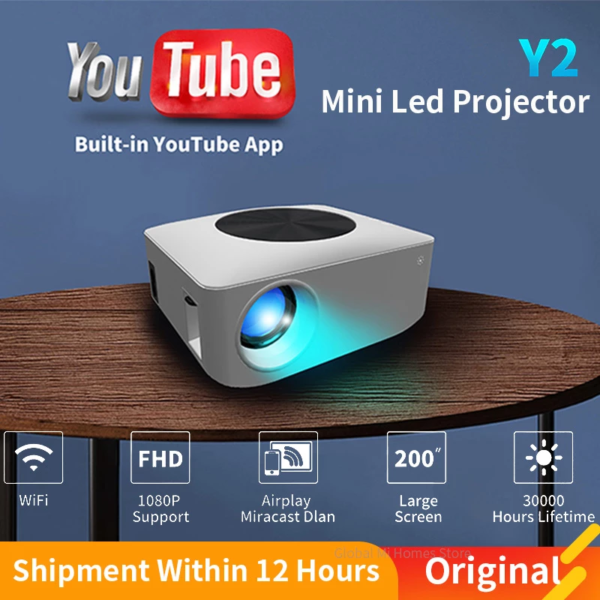 Projector Y2 Mini Video 80ANSI 1080P Android