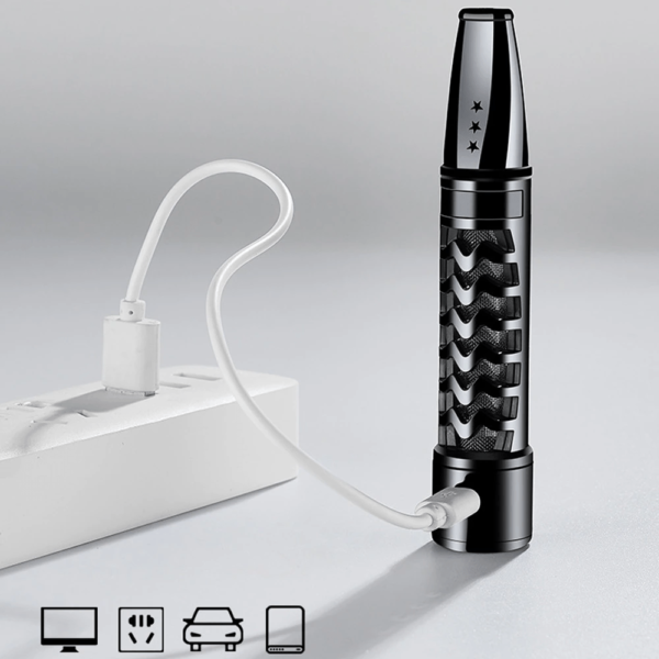 Luxury Cigarette Holder with USB Coil Lighter with Anti-Dirty Ash Collection