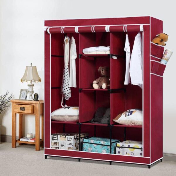 Portable Foldable Wardrobe Closet Clothes Organizer Rack Cabinet