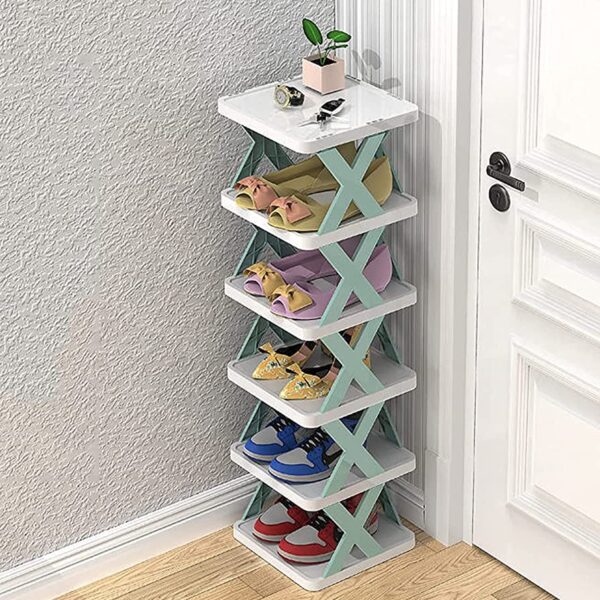6-Tier Shoe Rack Stackable Shoe Storage Organizer for Bedroom