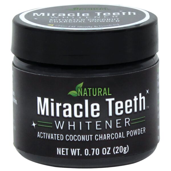 Miracle Teeth Whitener Black Activated Coconut Charcoal Powder
