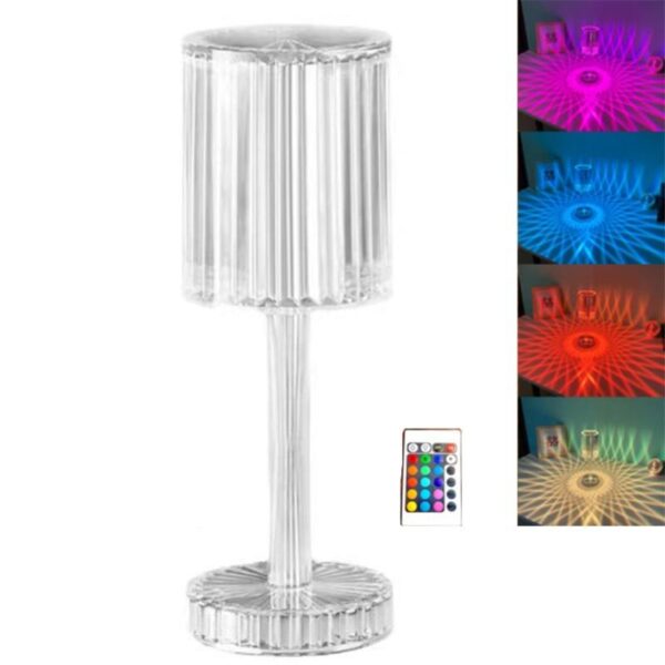 Crystal Table Lamp Color Changing Diamond Sparking Light