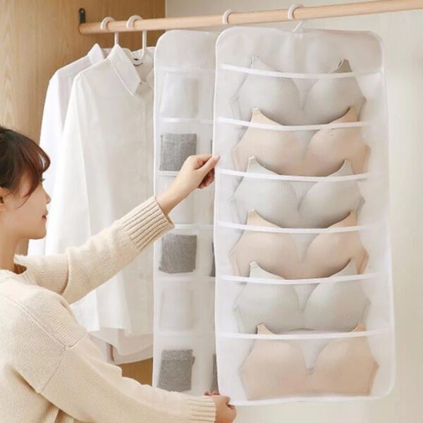 Hanging Storage Bag For Bra Underwear Wardrobe Closet Organizer
