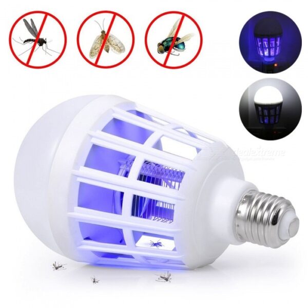 LED Mosquito Killer Lamp Electric Fly Bug Insect Killer Light Bulb Trap