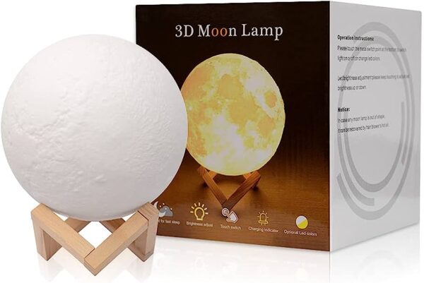 Moon Lamp 7 Colour 15 cm Changeable Sensor Moon Night Lamp