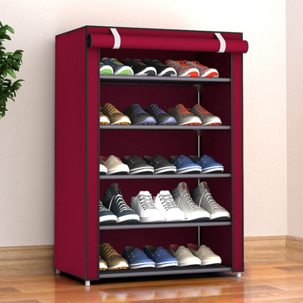 5 Layer Multi-Purpose Shoe Storage Folding Portable Shoes Rack
