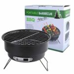 Round Portable Charcoal BBQ for Indoor Outdoor Garden Grill