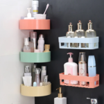 Self Adhesive Wall Mounted Bathroom Storage Organizer Shelf