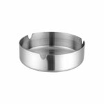 Stainless Steel Ashtray Straight Edge Round Ash Tray