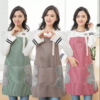 Striped Waterproof Apron with Hand Pockets Oil Resistant Kitchen Apron - Image 2