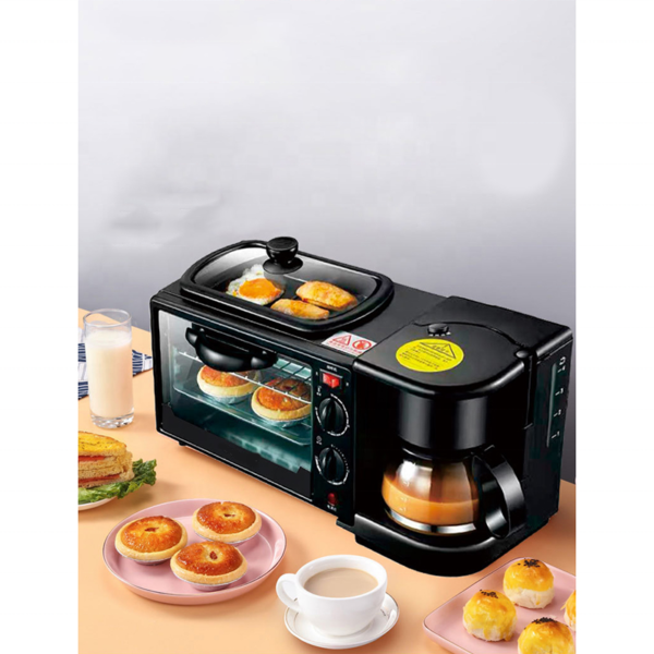 3-in-1 Electric Oven Coffee Maker, Frying Pan and Baking Oven