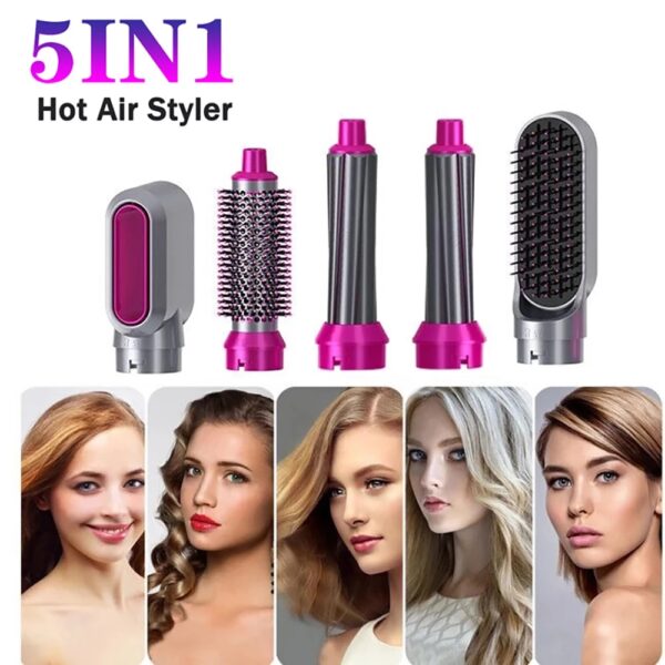 5-in-1 Electric Hair Dryer Brush Hot Air Styler Blow Dryer Comb