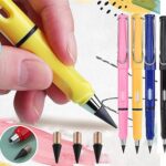 6PCS Inkless Pencils Portable Reusable Erasable Metal Writing Pens