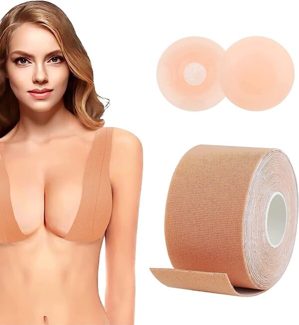 Boobs Tape with Nipple Cover Women Breast Cover Tape