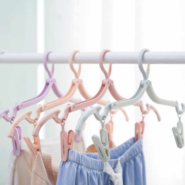 Clip Folding Non-Slip Portable Clothes Hangers for Outdoor