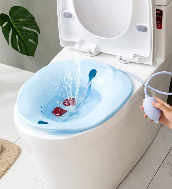 Hip Bath, Sitz Bath Over The Toilet, Special for Pregnant for Hip Cleaning