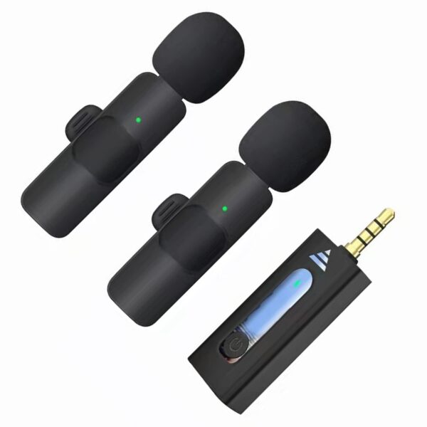 K35 Dual Wireless Microphone for 3.5mm Supported Devices