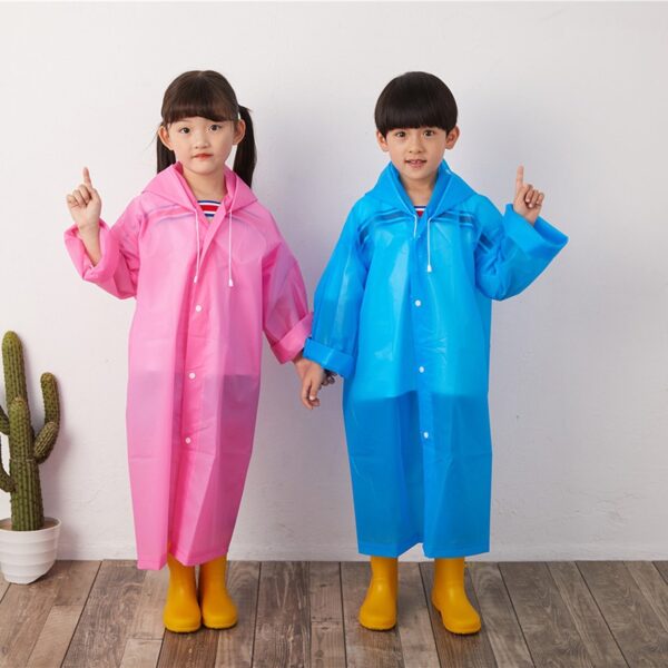 Kids Raincoat Clear Rain Jacket Wear for Girls Boys Children