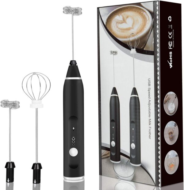 Milk Frother Electric Foam Maker USB Rechargeable Mixer