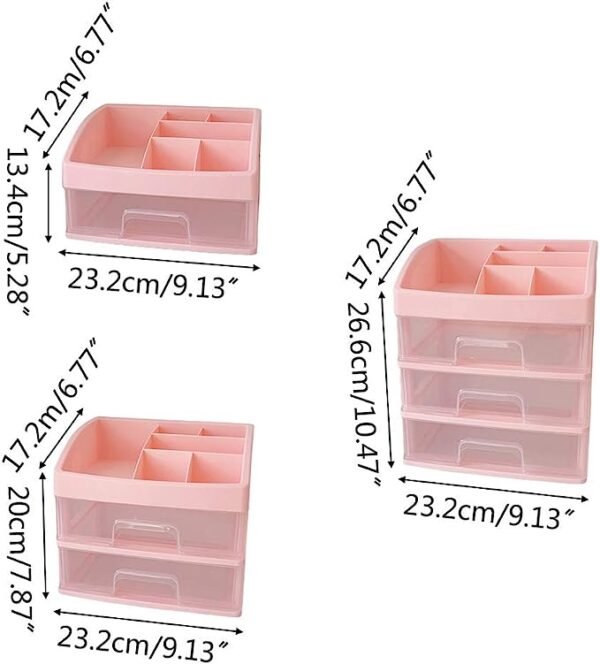 Multi-Function Cosmetic Drawer Organizer Makeup Storage Case
