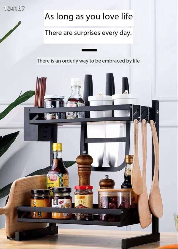 Multifunctional Stainless Steel Storage Spice Rack for Countertop