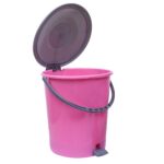 Plastic Dustbin Garbage Bin with Handle, 15 Liters Multicolor