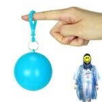 Portable Raincoat Ball Waterproof Outdoor Rainwear Ball with Hook