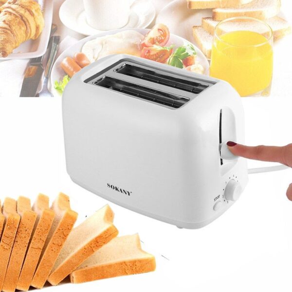 Sokany Automatic Bread Toast Machine 2 Slice Toaster Breakfast Maker