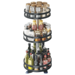 Three Layer Rotating Kitchen Organizer Spice Rack Storage