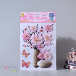 3D Adhesive Flowers Sticker Decoration Waterproof Wall Stickers- 3Pcs