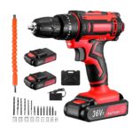 Cordless Drill Machine With Spare 36v Battery for Tile Wood Metal Drilling