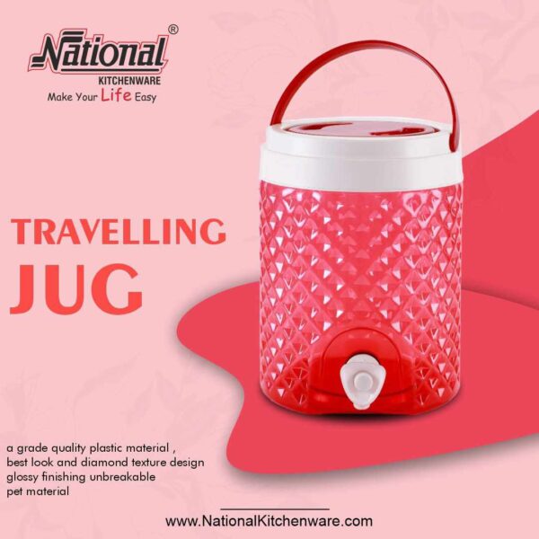 National Travel Plastic Jar Unbreakable Multicolor Carrying Jar