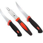 Stainless Steel Knife Set and Peeler Pack of 3 Pcs