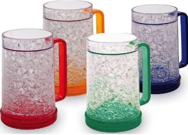 Frosty Freezer Ice Beer Mug Double Wall Gel Frosty Beer Drinking Glasses Cool Wine Cup - Image 3