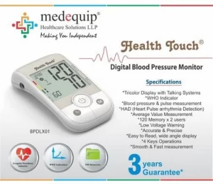  Portable Health Touch Digital Automatic Blood Pressure Monitor for Hospitals and Home