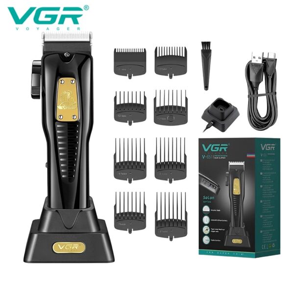 VGR V-651 Digital Display Professional Cordless Hair Clippers