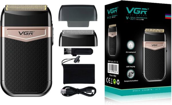 VGR V-331 Electric Ultrathin Shaver for Men, 3-Speed ​​Electric Razor for Men, Close Shave Head Shaver for Bald Men with 1 Extra Foil Blade - Image 4