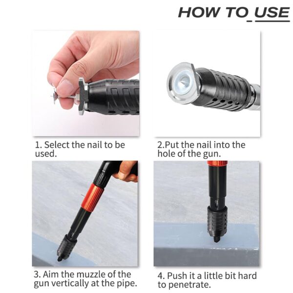 Manual Steel Nail Gun Tool, Mini Nail Fixation Tool, Portable Mini Nail Shooting Machine - Image 2