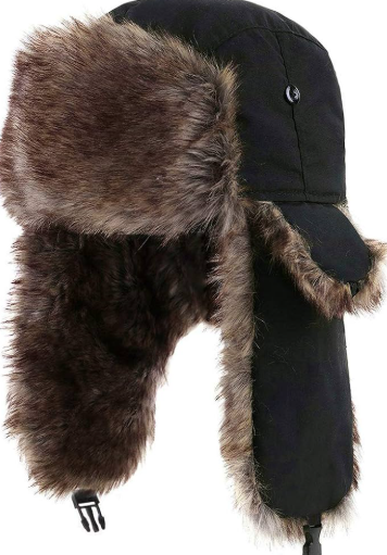 Windproof winter men's hat traditional Russian fur trapper Topi - Image 6
