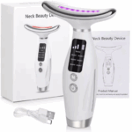 Rechargeable 7-Color LED Face & Neck Massager: Anti-Aging, Skin Tightening & Wrinkle Reduction