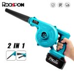 2-in-1 cordless electric air blower and vacuum cleaner for strong airflow and efficient