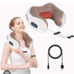 Portable Neck Massager U-Shaped Massage Pillow, Electric Neck Massage to Relieve Muscle Pain