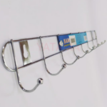 Stainless Steel Wall Hanger With 8 Hooks for Clothes - Strong & Durable