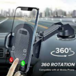 Universal One-Button Pop-Up Suction Cup Phone Holder Mount (X-12) for Car Dashboard & Windshield